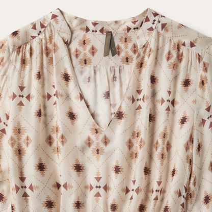 Gaucho Herringbone Dress | Stetson White