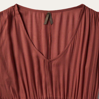 Cinnamon Herringbone Dress | Stetson Brown