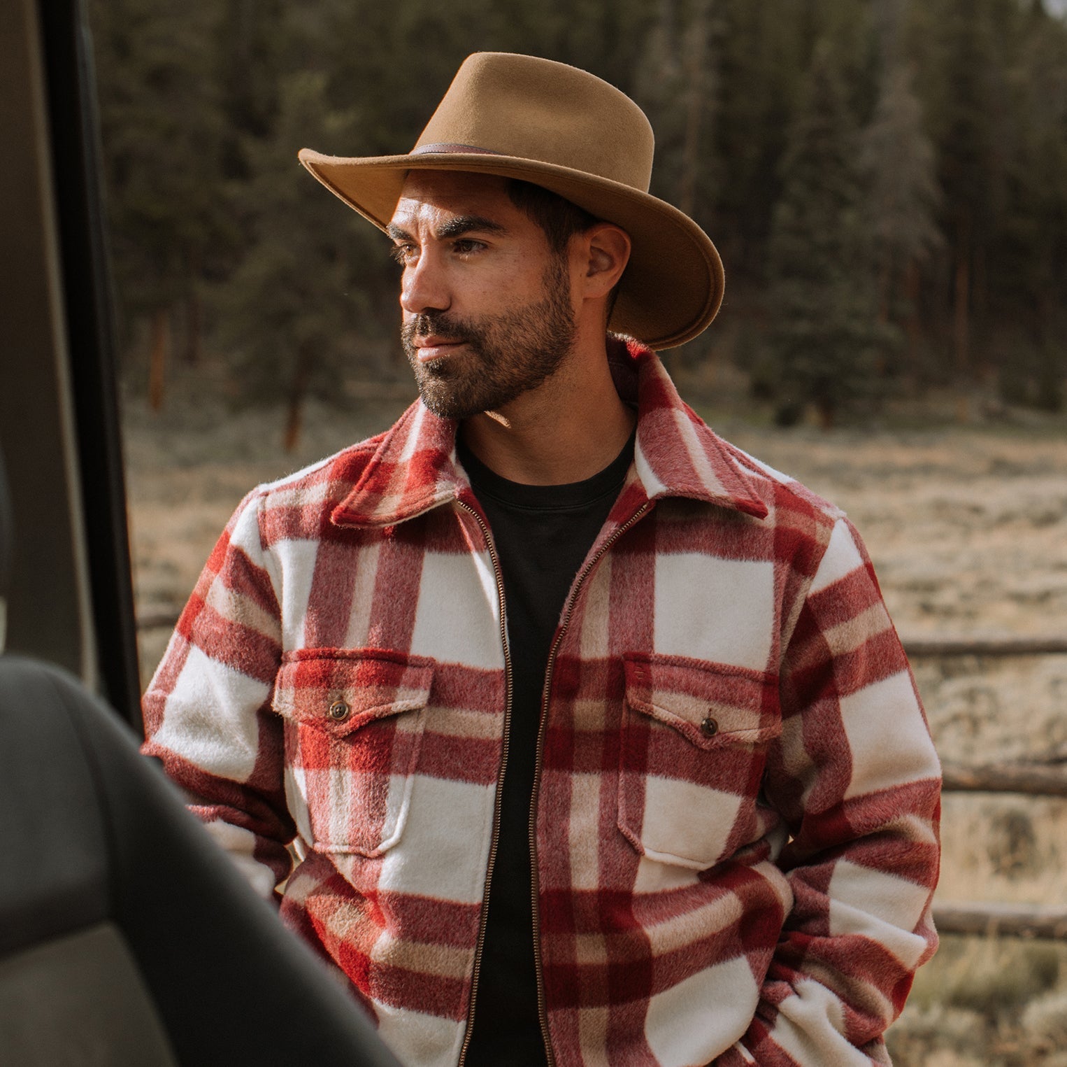 Plaid Lined Jac-Shirt | Stetson Red