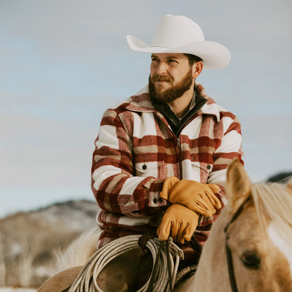 Plaid Lined Jac-Shirt | Stetson Red
