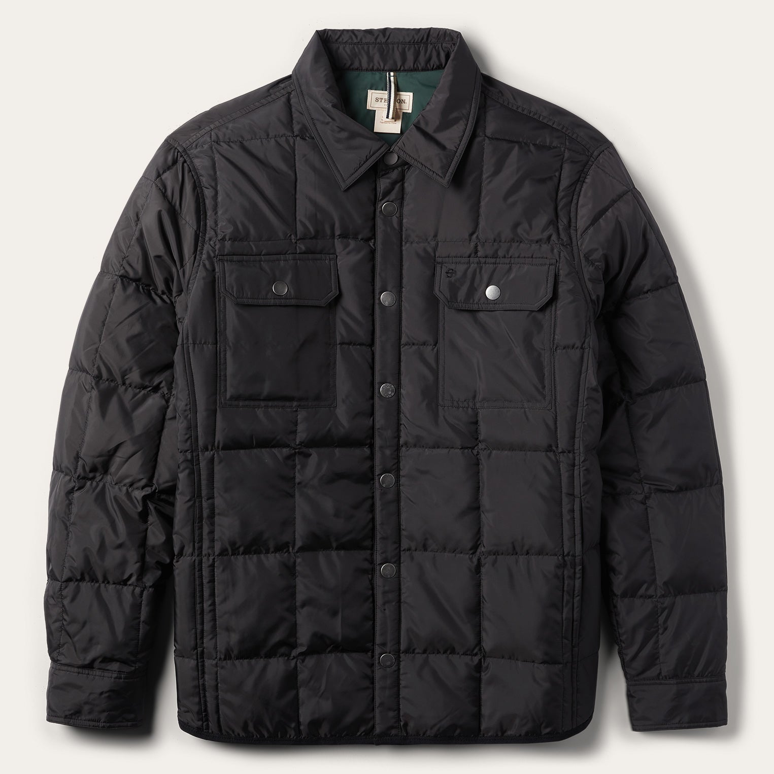 Crushable Black Parachute Jacket | Stetson Black