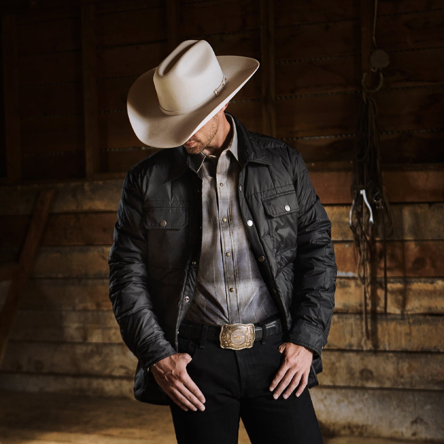 Crushable Black Parachute Jacket | Stetson Black
