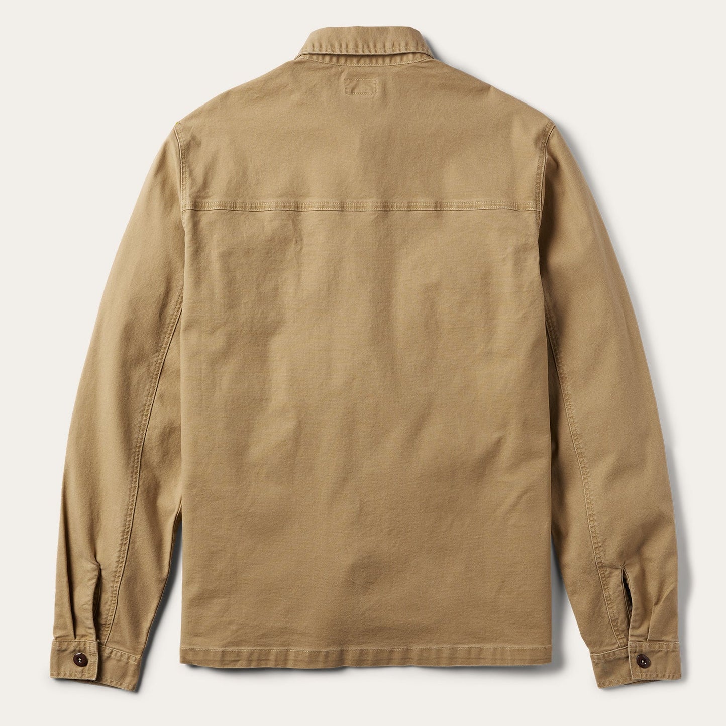 Camel Stretch Canvas Shirt Jacket | Stetson Brown