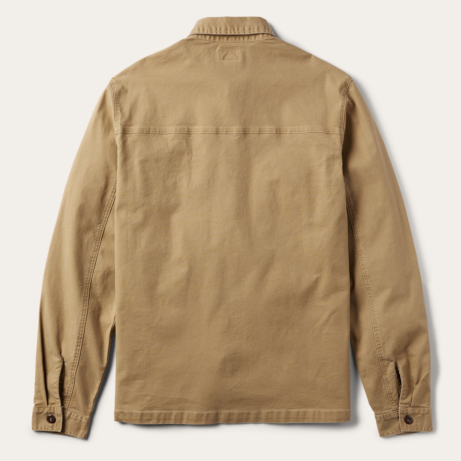 Camel Stretch Canvas Shirt Jacket | Stetson Brown