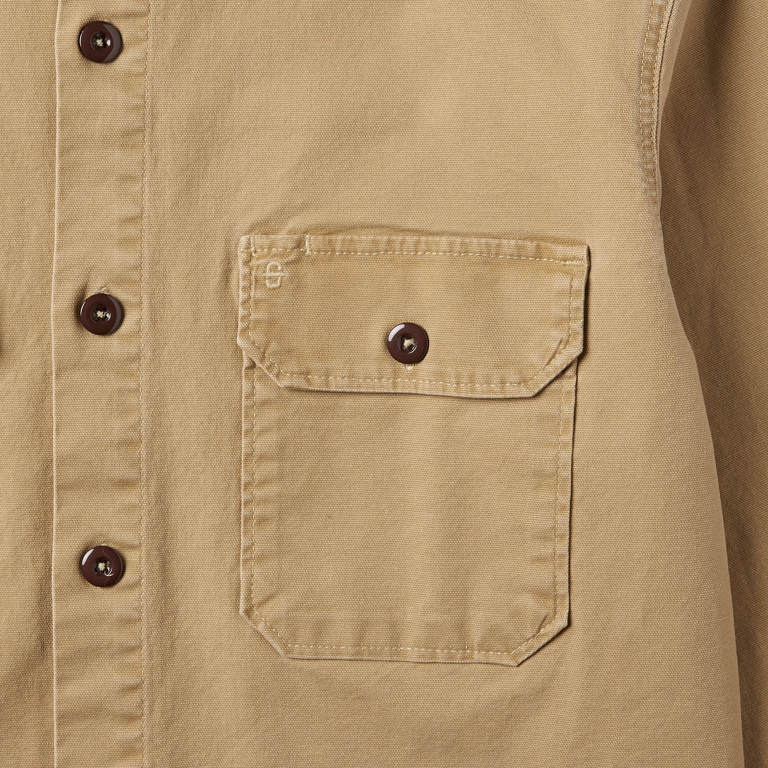 Camel Stretch Canvas Shirt Jacket | Stetson Brown