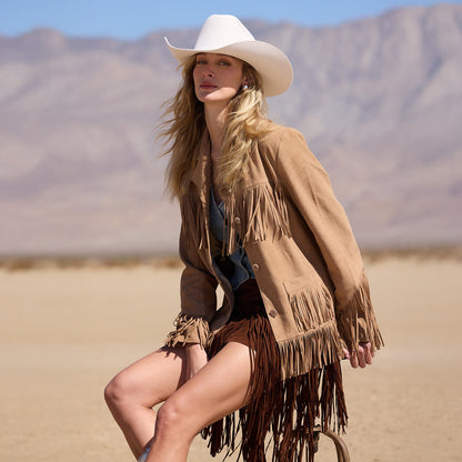 Fringe Suede Jacket | Stetson Light Tan