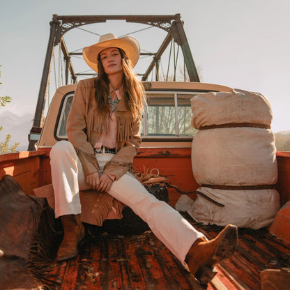 Fringe Suede Jacket | Stetson Light Tan