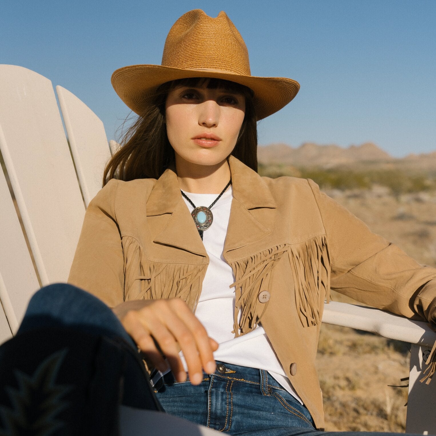 Fringe Suede Jacket | Stetson Light Tan