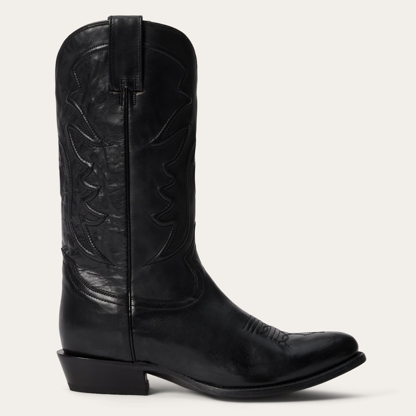 Ames Corded & Burnished Leather Boot | Stetson Black