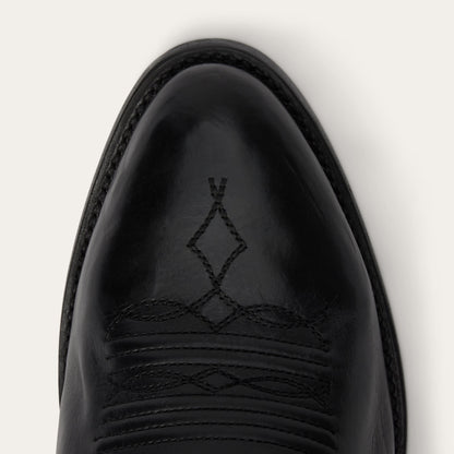 Ames Corded & Burnished Leather Boot | Stetson Black
