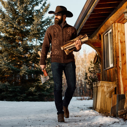 Vertical Aztec Cardigan | Stetson Brown