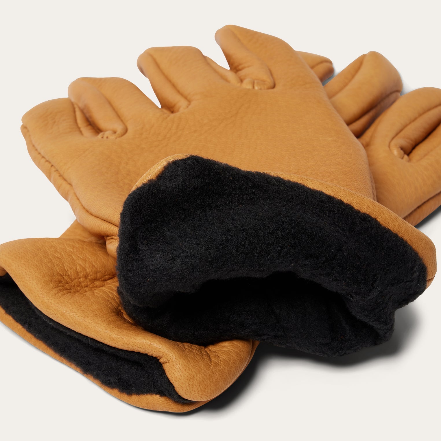 Deerskin Roper Glove - Lined | Stetson Saddle Tan
