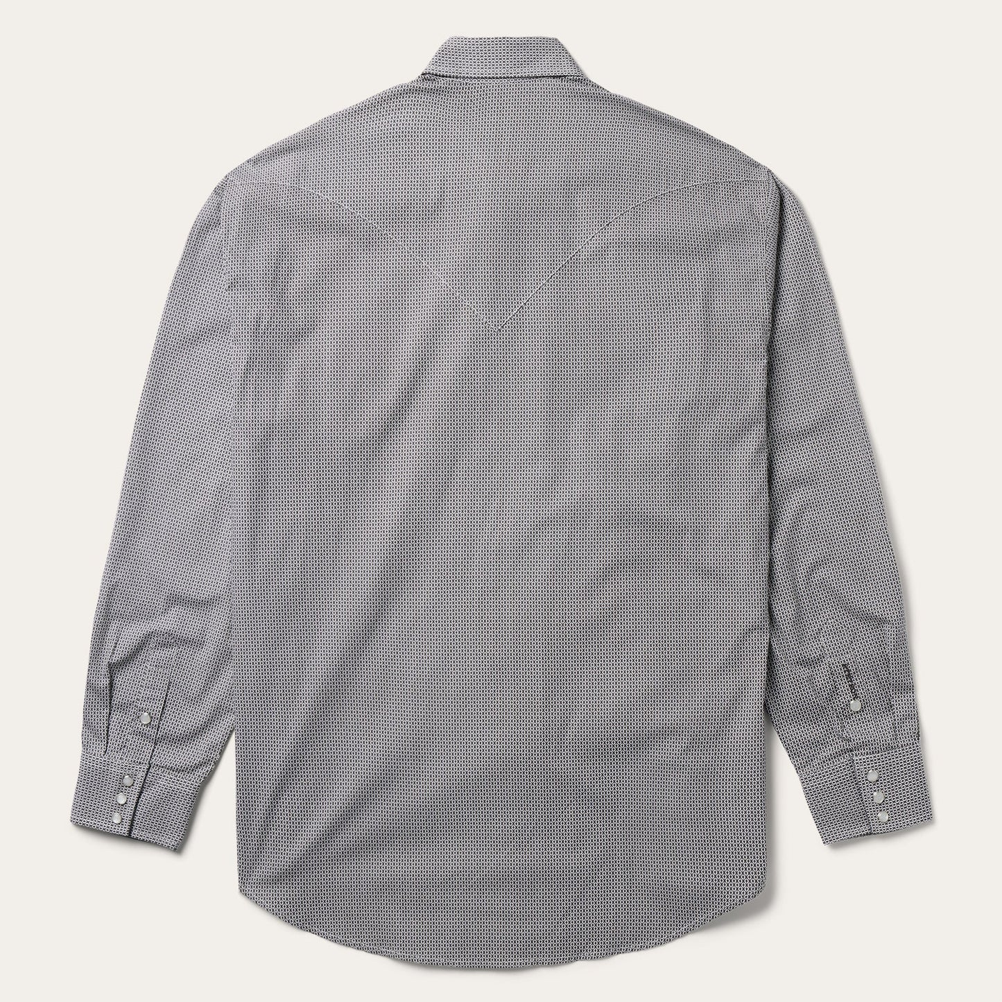 Grey Geo Print Western Shirt | Stetson Grey