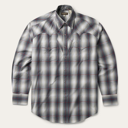 Smoke Ombre Western Shirt | Stetson Grey