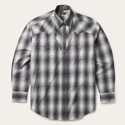Smoke Ombre Western Shirt | Stetson Grey