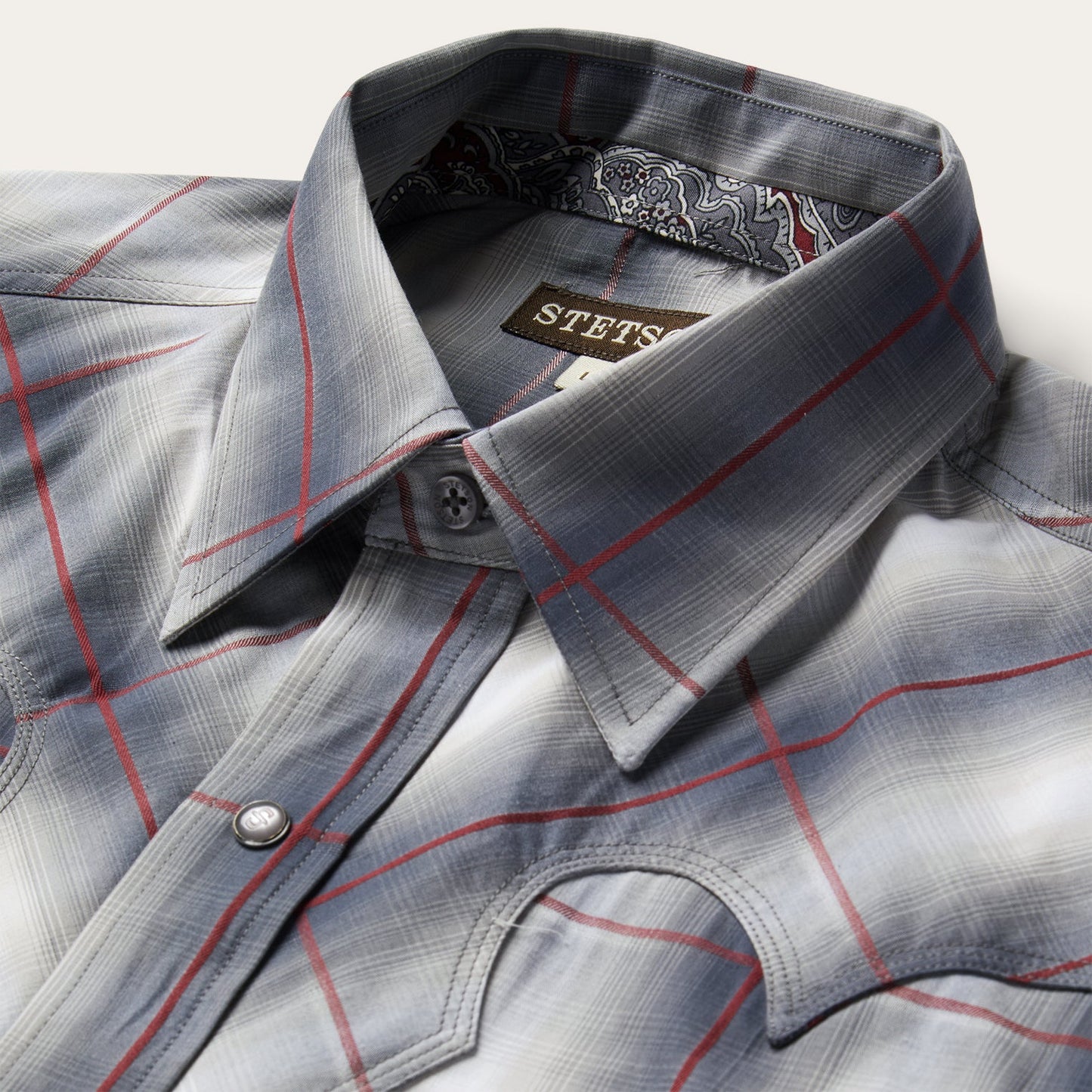 Smoke Ombre Western Shirt | Stetson Grey