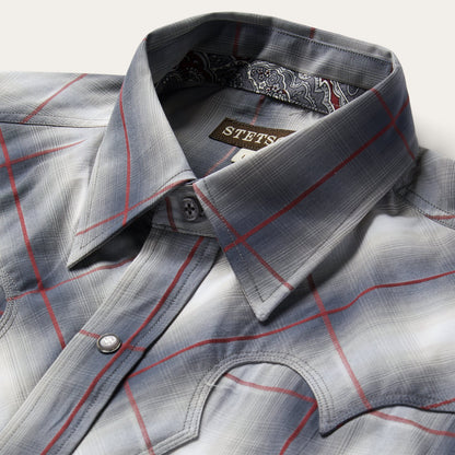 Smoke Ombre Western Shirt | Stetson Grey