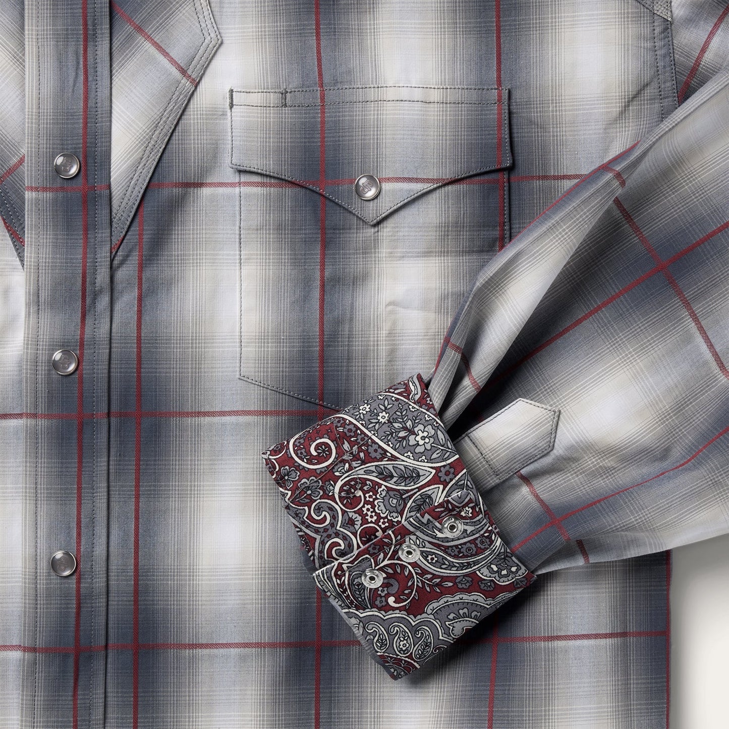 Smoke Ombre Western Shirt | Stetson Grey