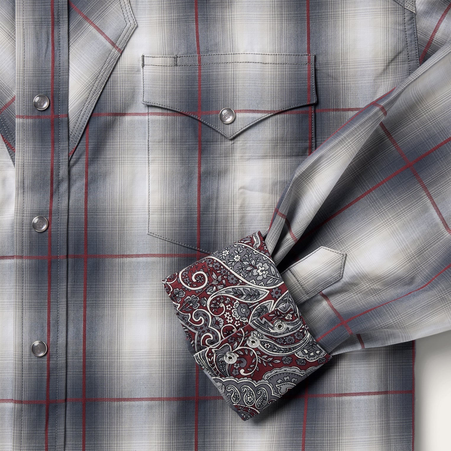 Smoke Ombre Western Shirt | Stetson Grey