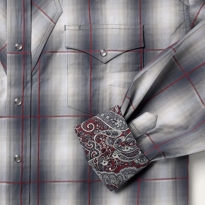 Smoke Ombre Western Shirt | Stetson Grey