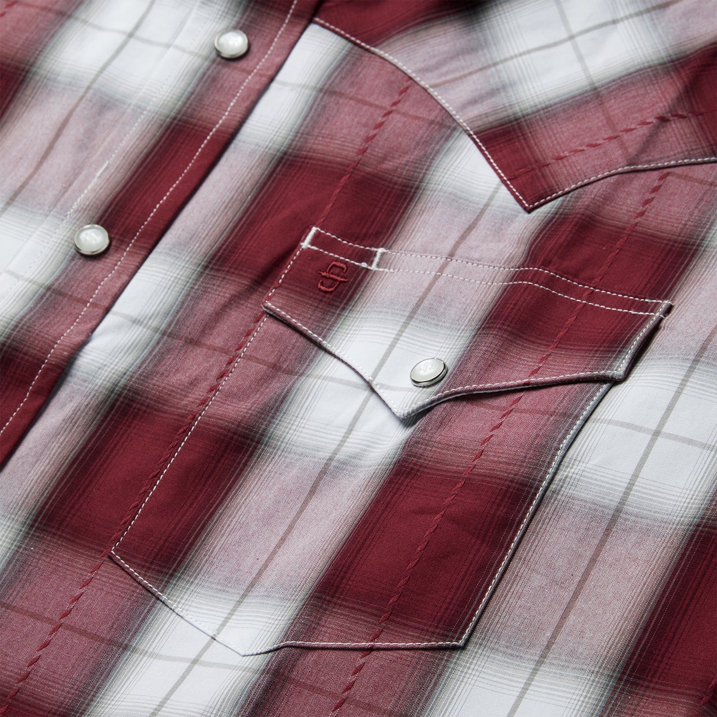 Shadow Plaid Western Shirt | Stetson Wine