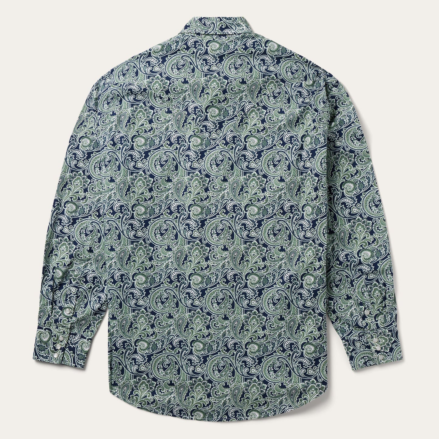 Greenspring Paisley Print Western Shirt | Stetson Blue