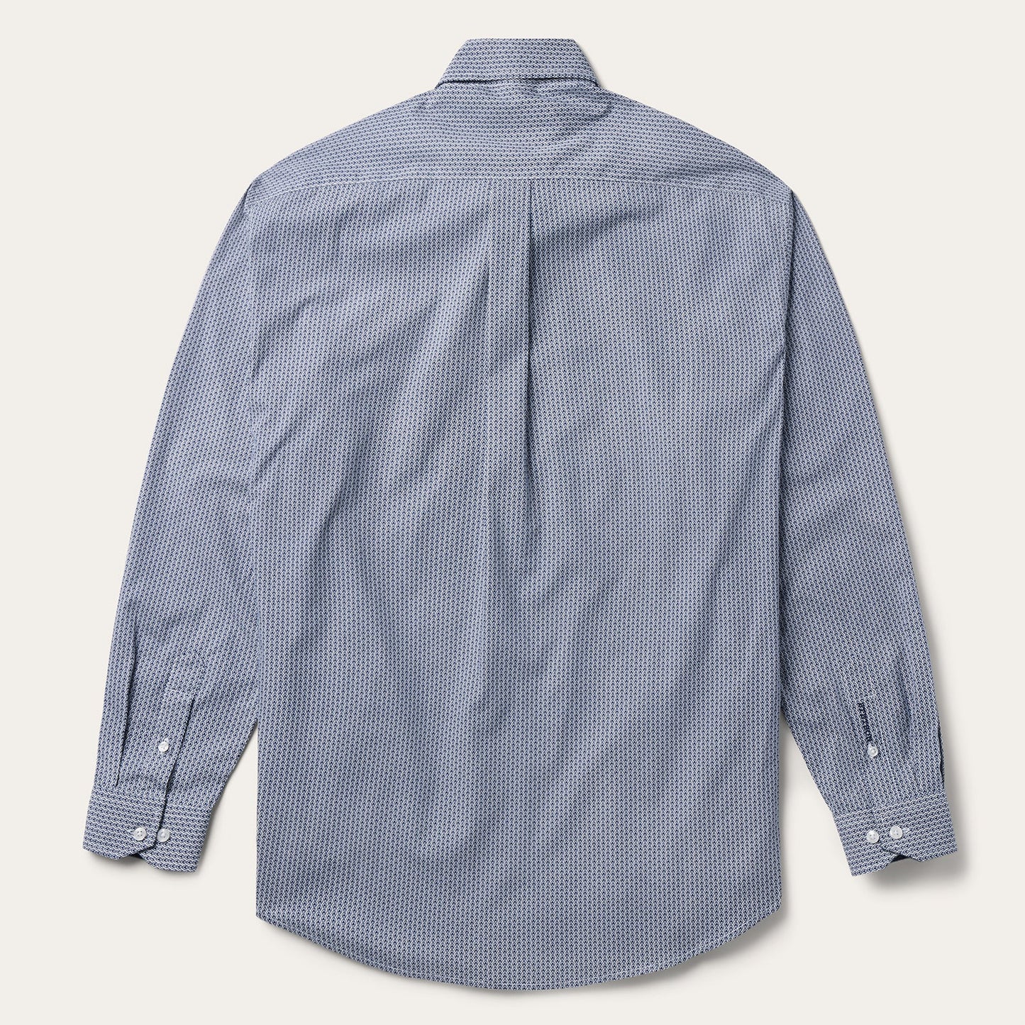Blue Deco Geo Print Button Front Shirt | Stetson Blue