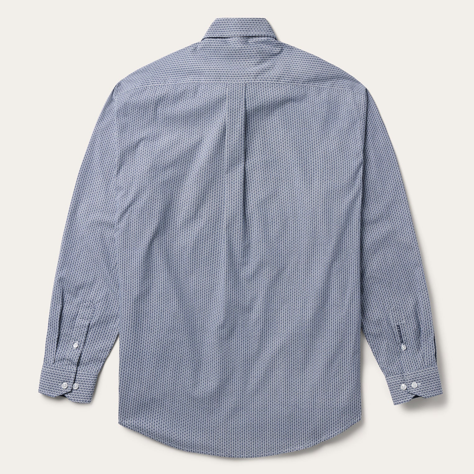 Blue Deco Geo Print Button Front Shirt | Stetson Blue
