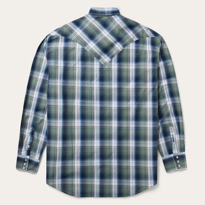 Lucky Diamond Plaid Western Shirt | Stetson Green
