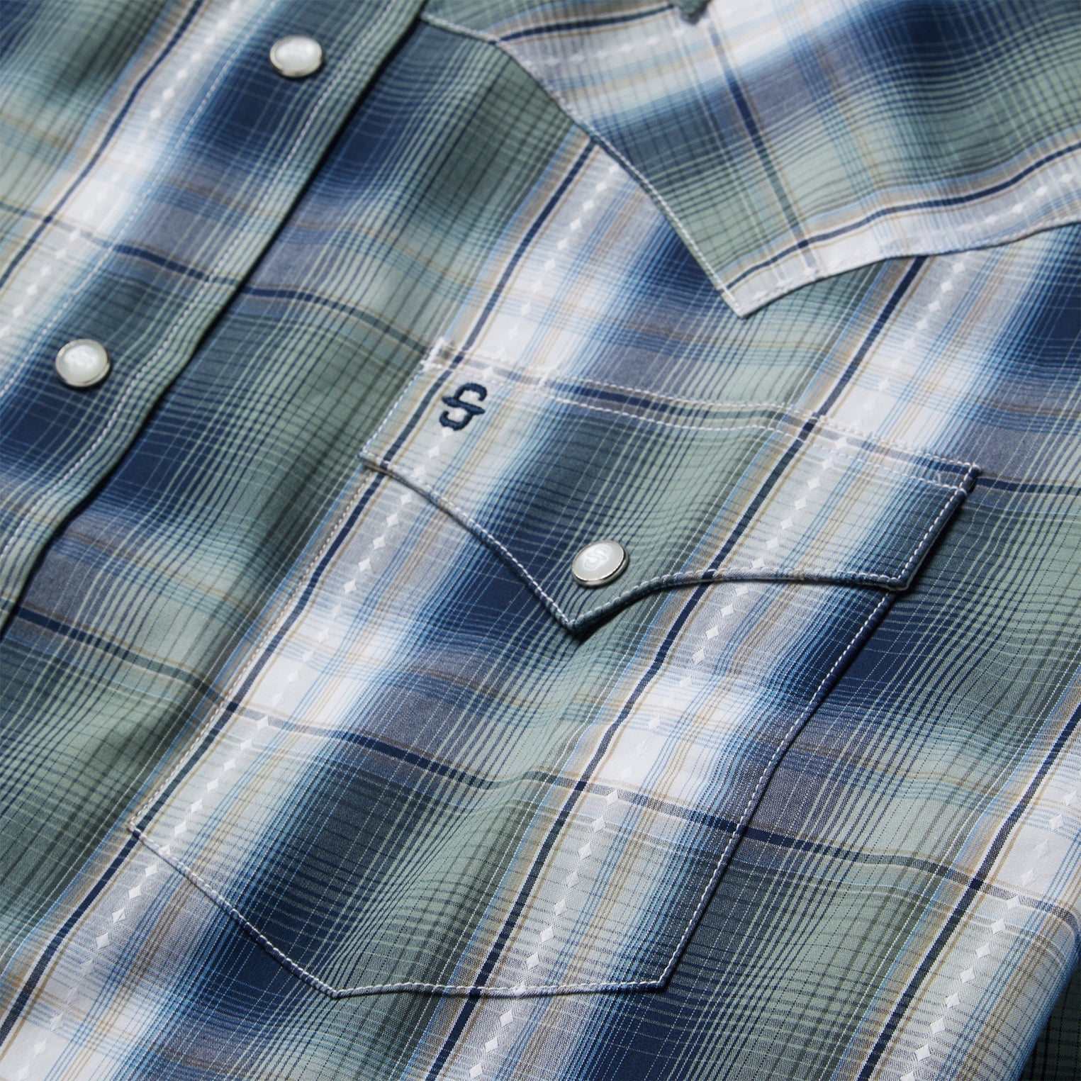 Lucky Diamond Plaid Western Shirt | Stetson Green