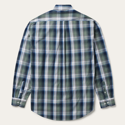 Lucky Diamond Plaid Button Front Shirt | Stetson Green
