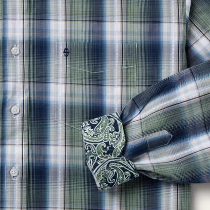Lucky Diamond Plaid Button Front Shirt | Stetson Green