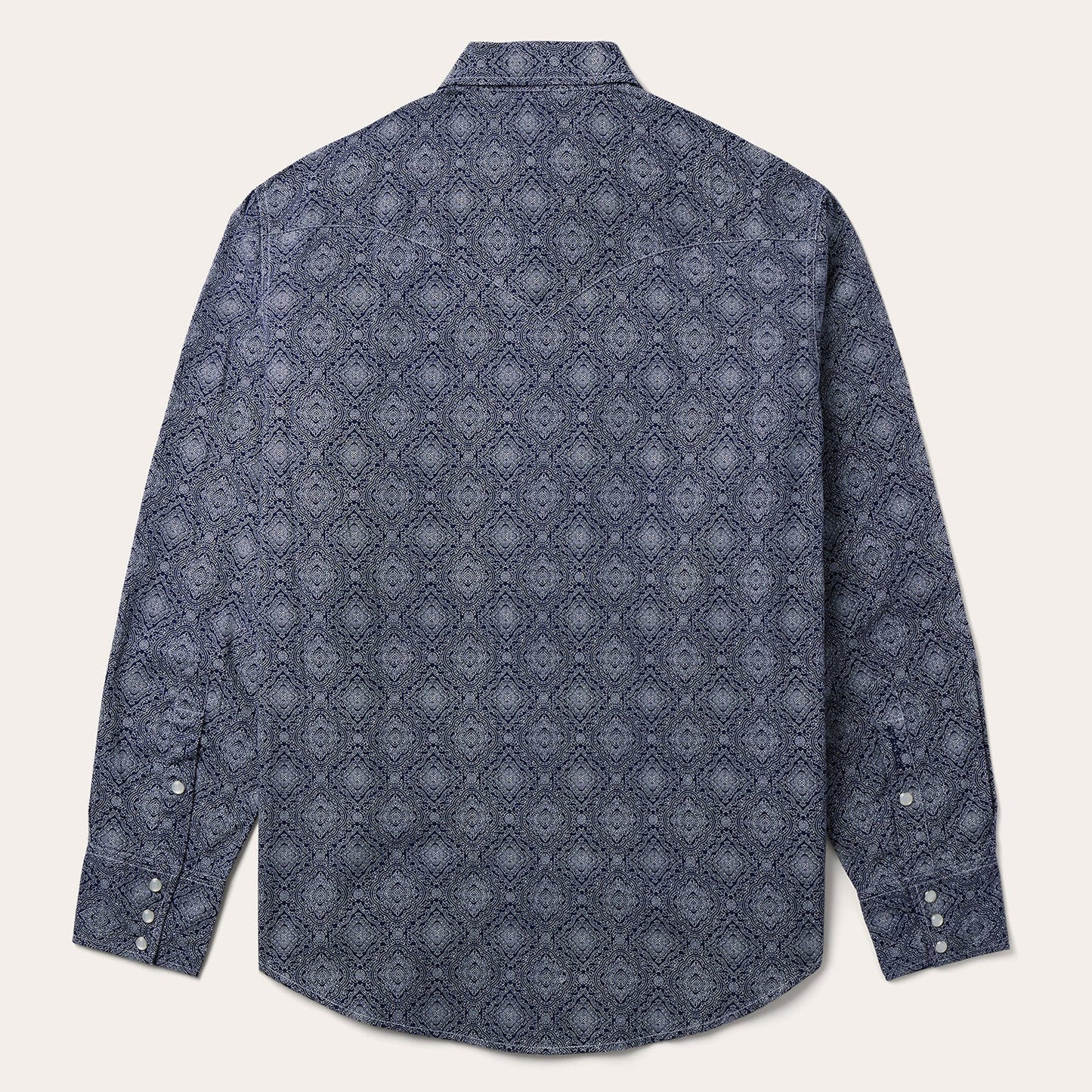 Blue Medallion Print Western Shirt | Stetson Blue