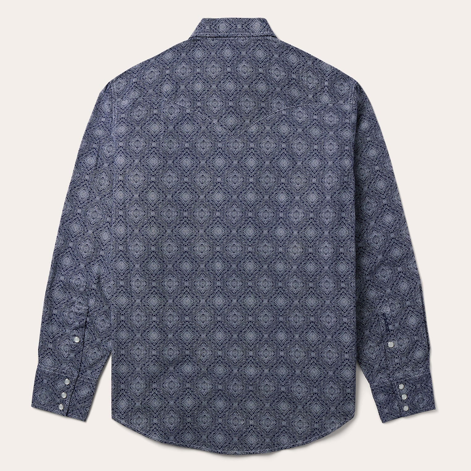 Blue Medallion Print Western Shirt | Stetson Blue