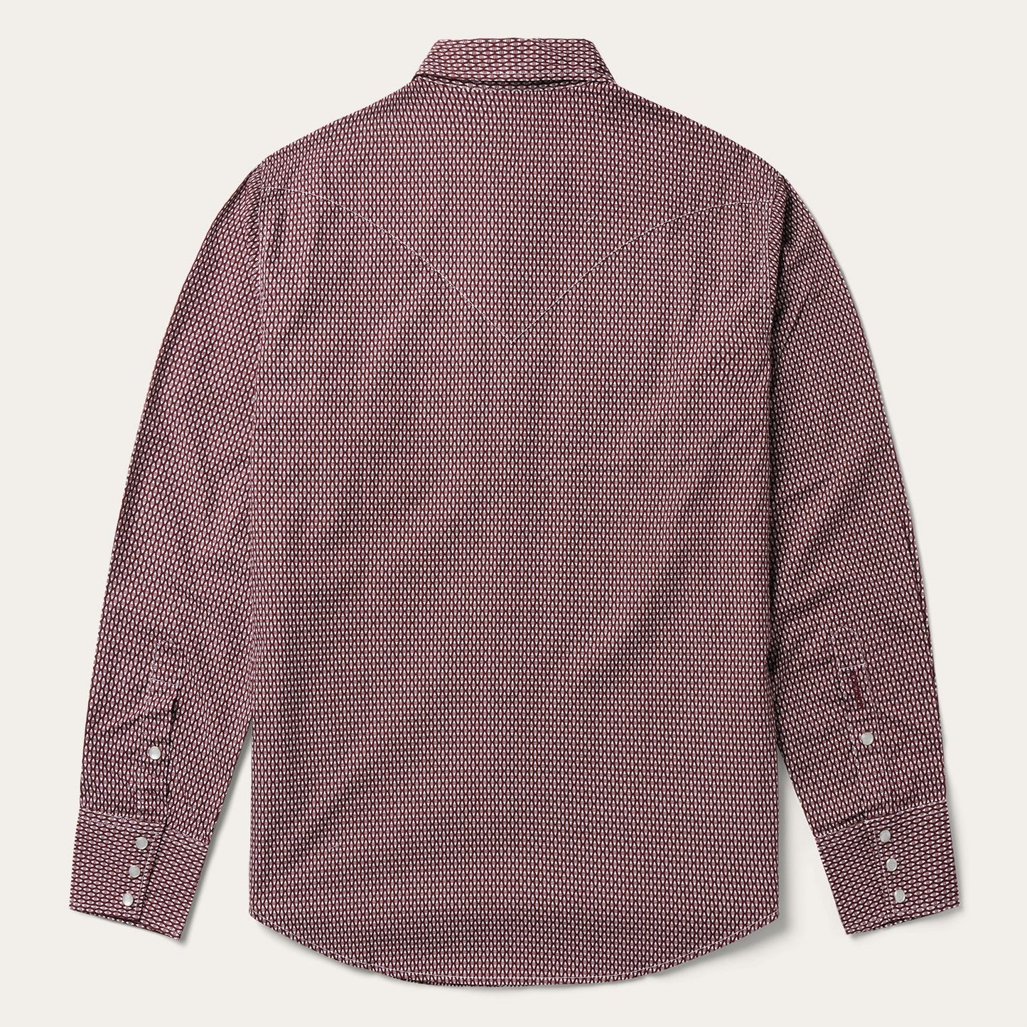 Broken Diamond Print Western Shirt | Stetson Red