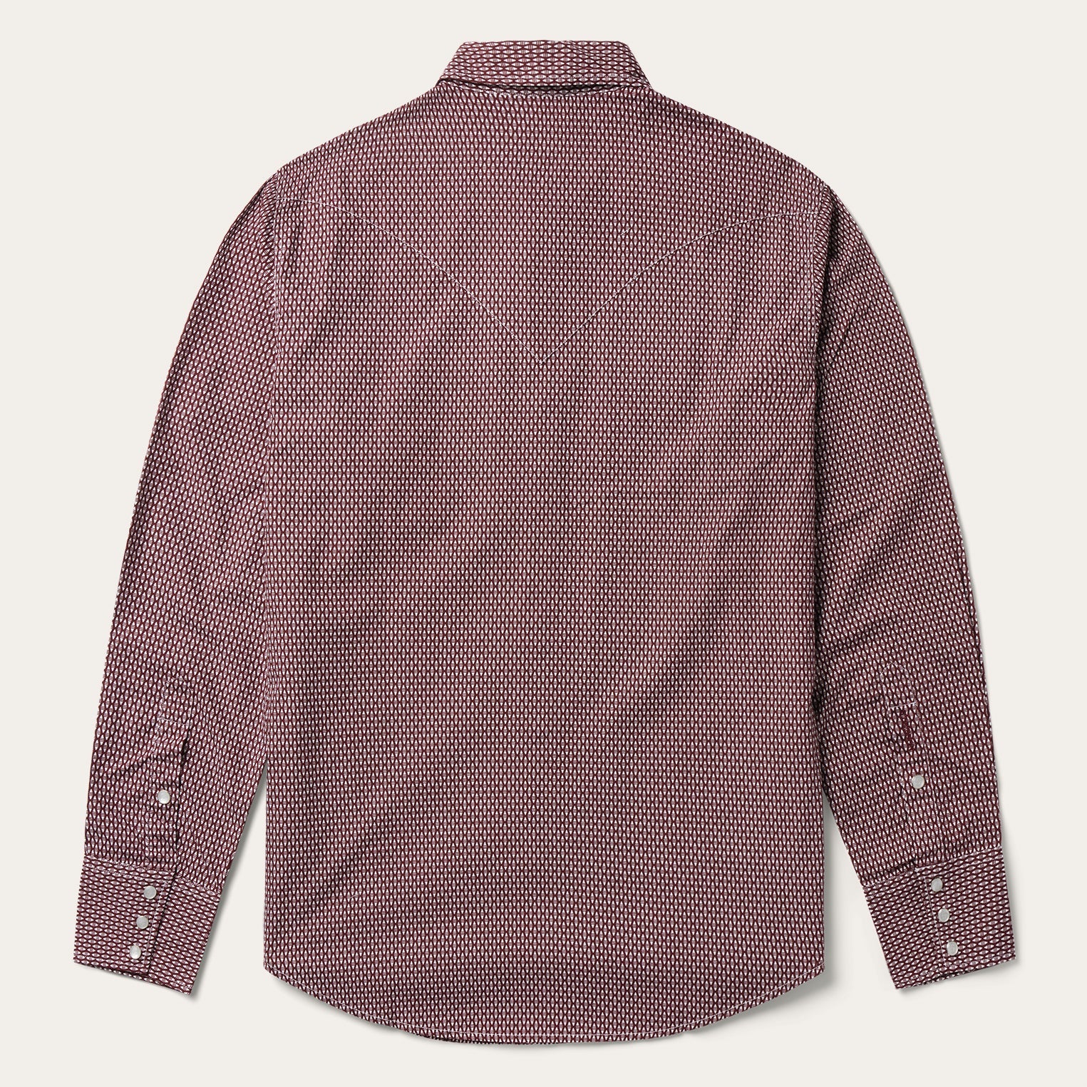 Broken Diamond Print Western Shirt | Stetson Red