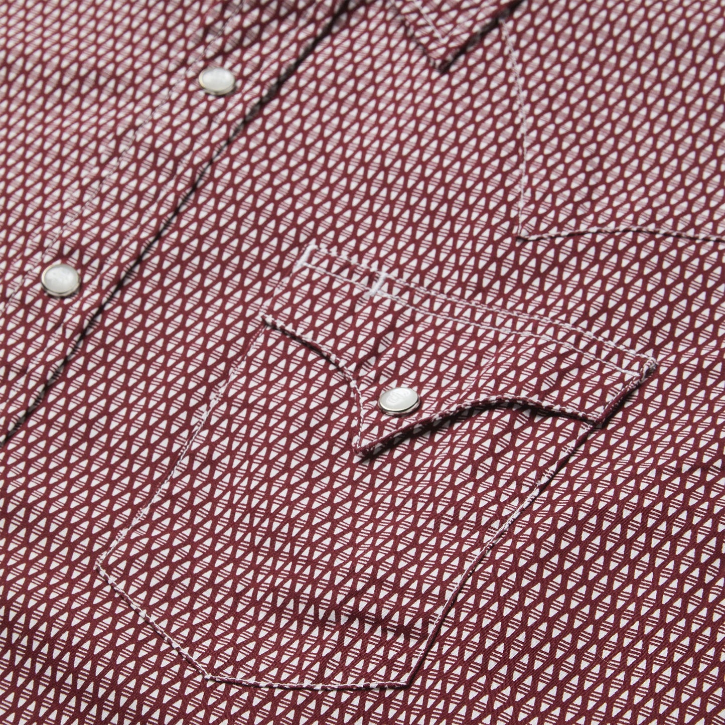 Broken Diamond Print Western Shirt | Stetson Red