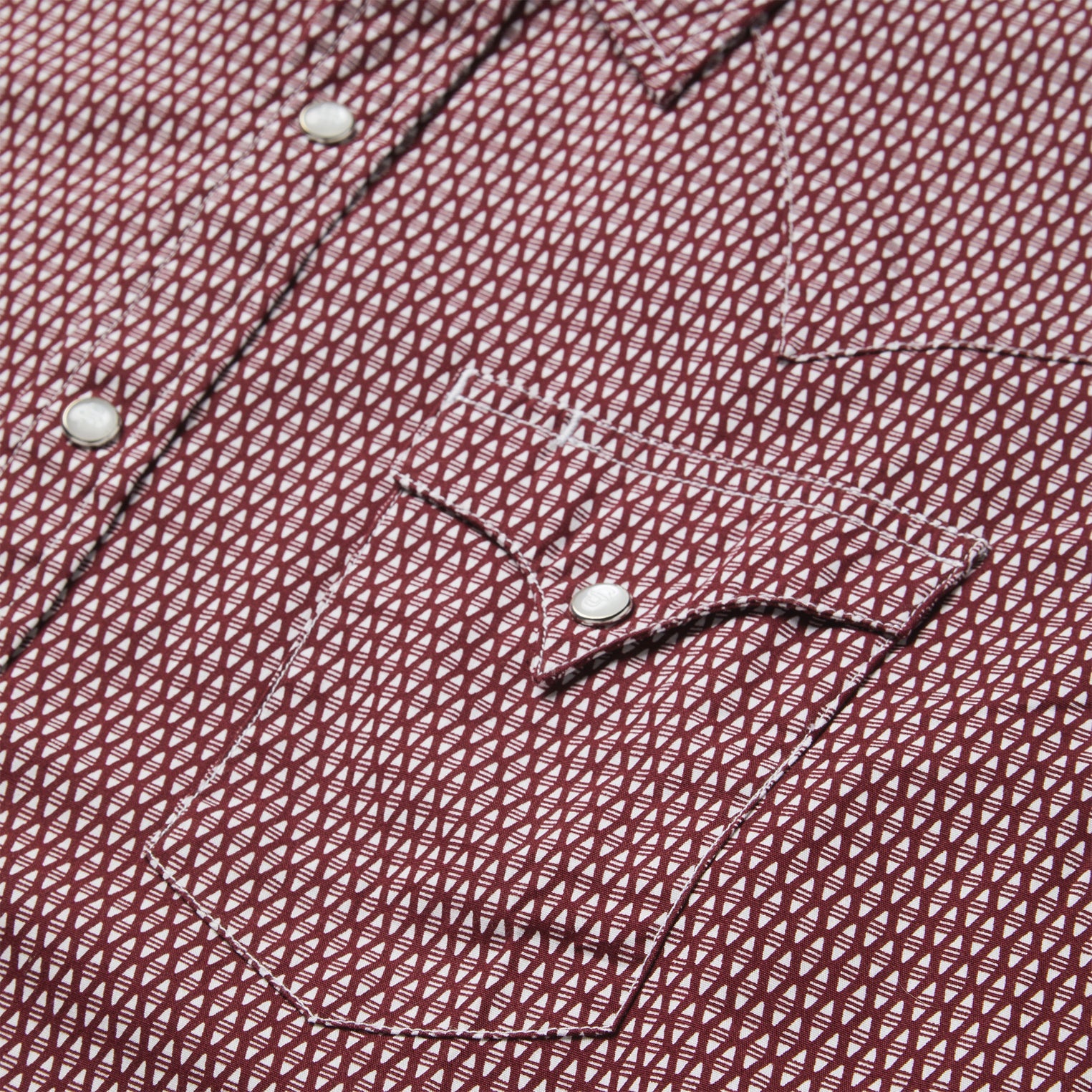 Broken Diamond Print Western Shirt | Stetson Red