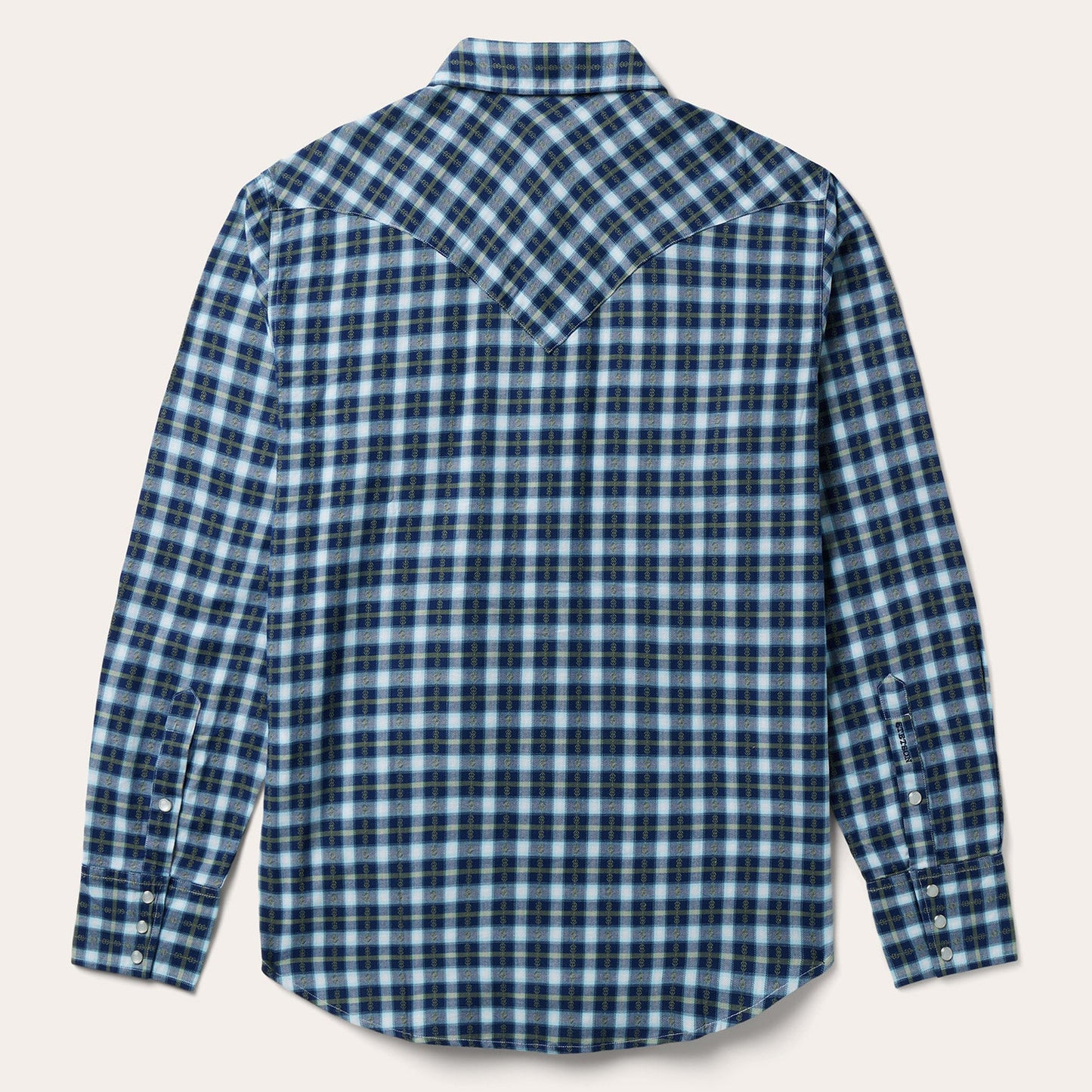 Plaid Twill Dobby Western Shirt | Stetson Blue