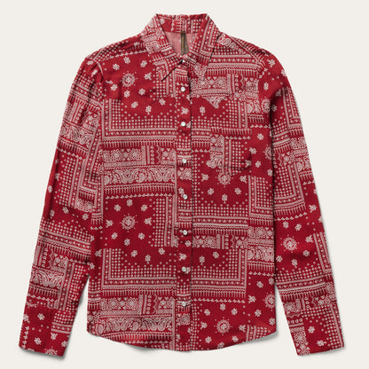 Red Bandana Patchwork Shirt | Stetson Red