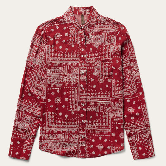 Red Bandana Patchwork Shirt | Stetson Red