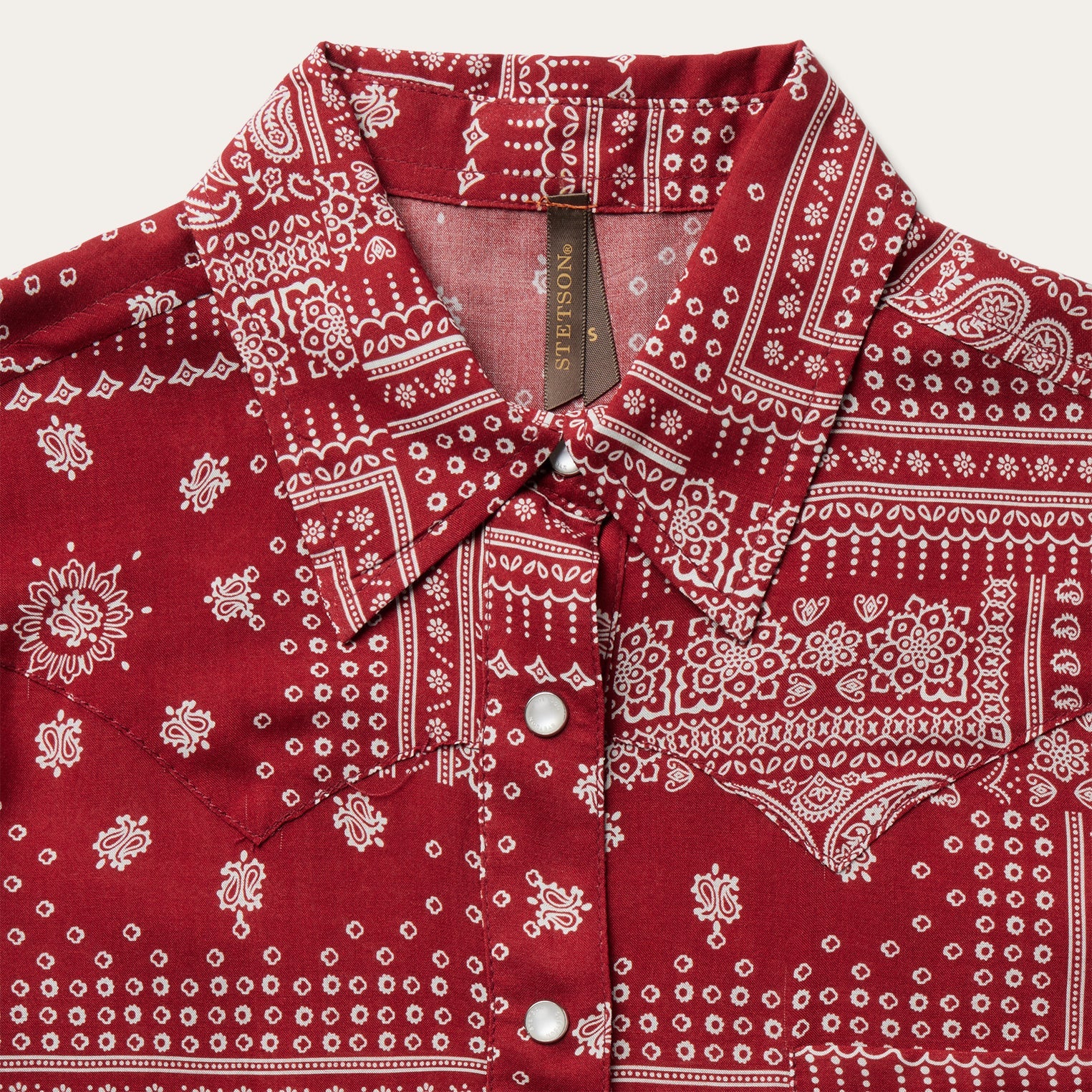 Red Bandana Patchwork Shirt | Stetson Red