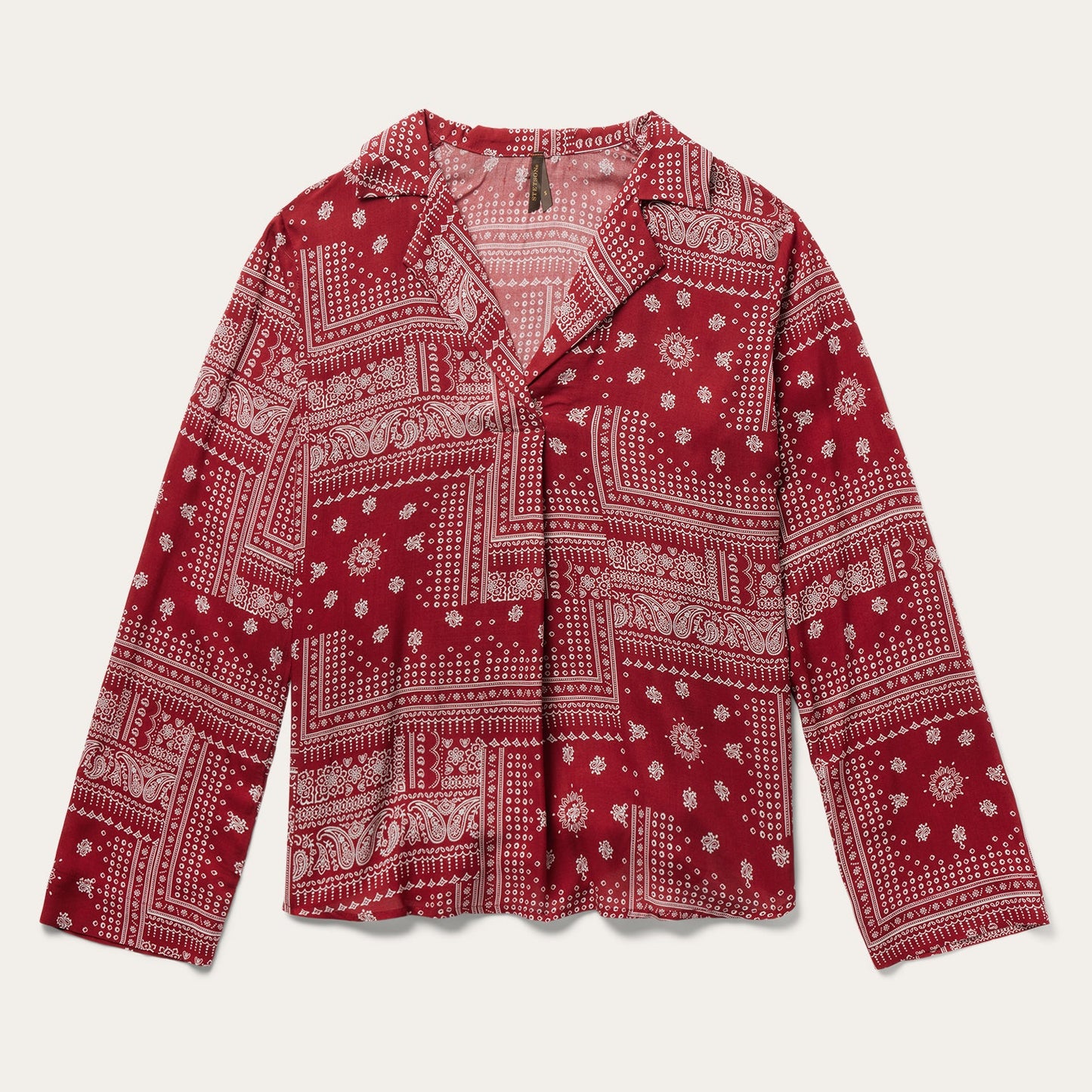 Red Bandana Patchwork Blouse | Stetson Red