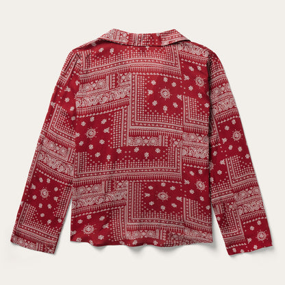 Red Bandana Patchwork Blouse | Stetson Red