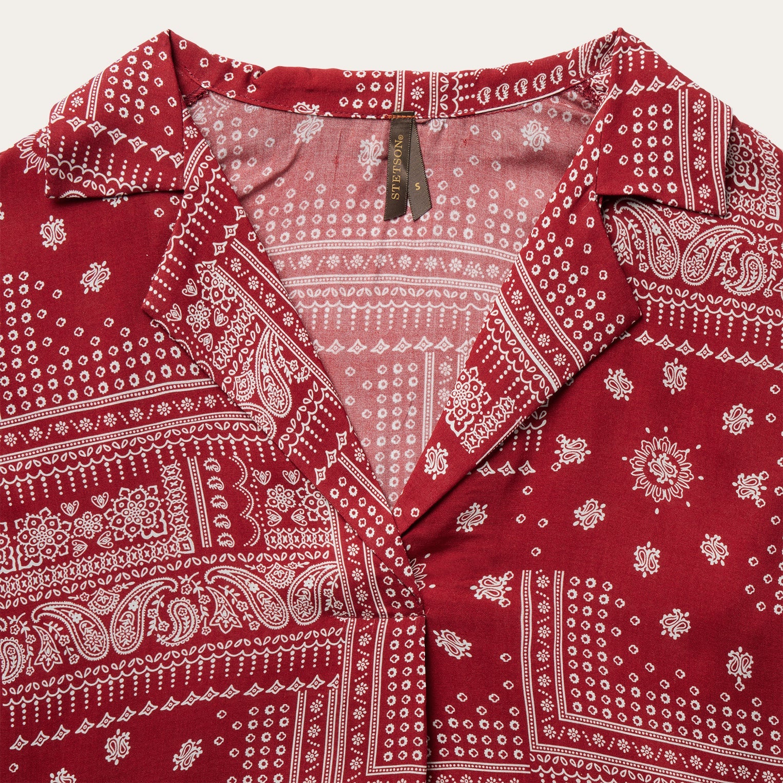 Red Bandana Patchwork Blouse | Stetson Red