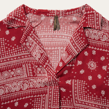 Red Bandana Patchwork Blouse | Stetson Red