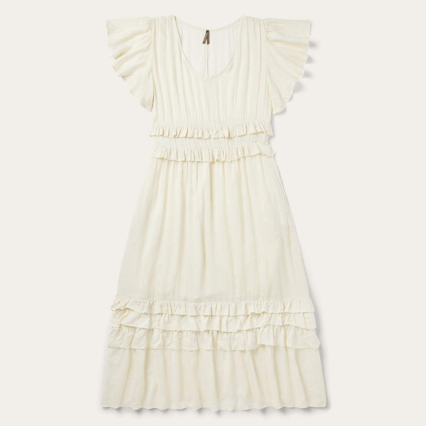 Cream Herringbone Dress | Stetson White