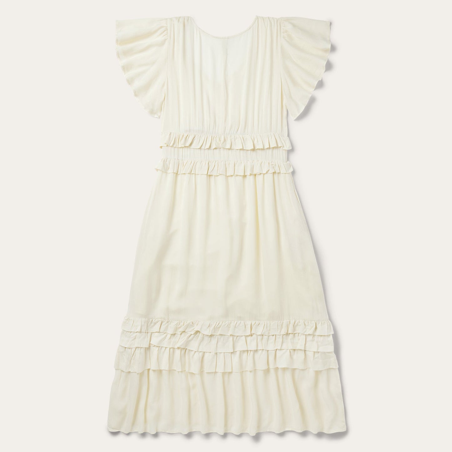 Cream Herringbone Dress | Stetson White