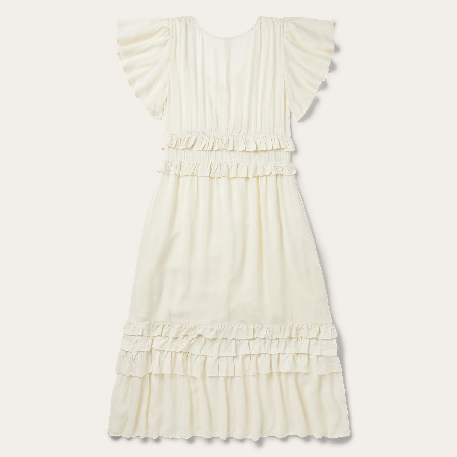 Cream Herringbone Dress | Stetson White