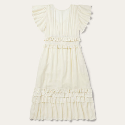 Cream Herringbone Dress | Stetson White